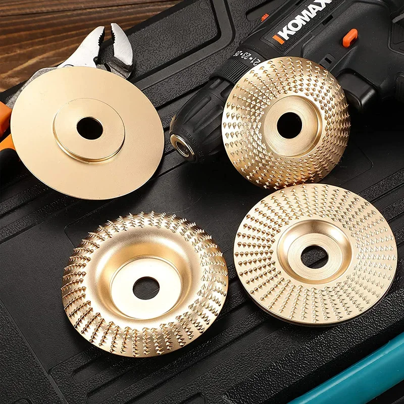 4types of Tungsten Carbide Grinding Wheel 5/8 Inch Aperture Angle Grinder Wood Carving Disc Grinder Forming Disc for Woodworking