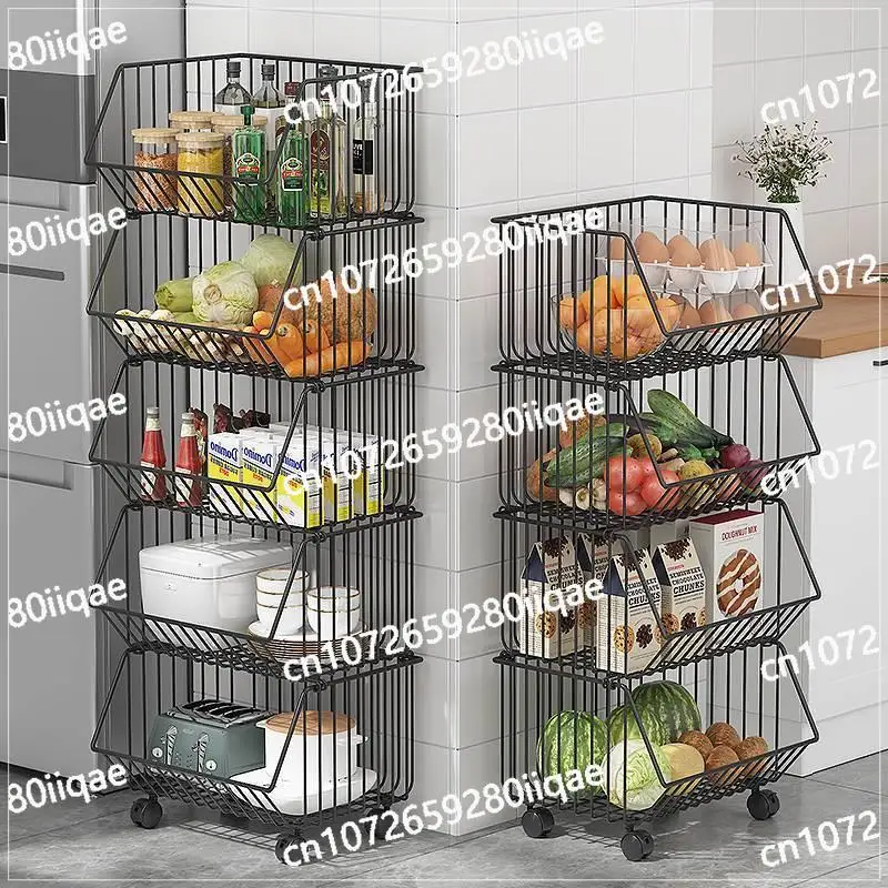 kitchen accessories multi-storey move Storage Vegetable bask