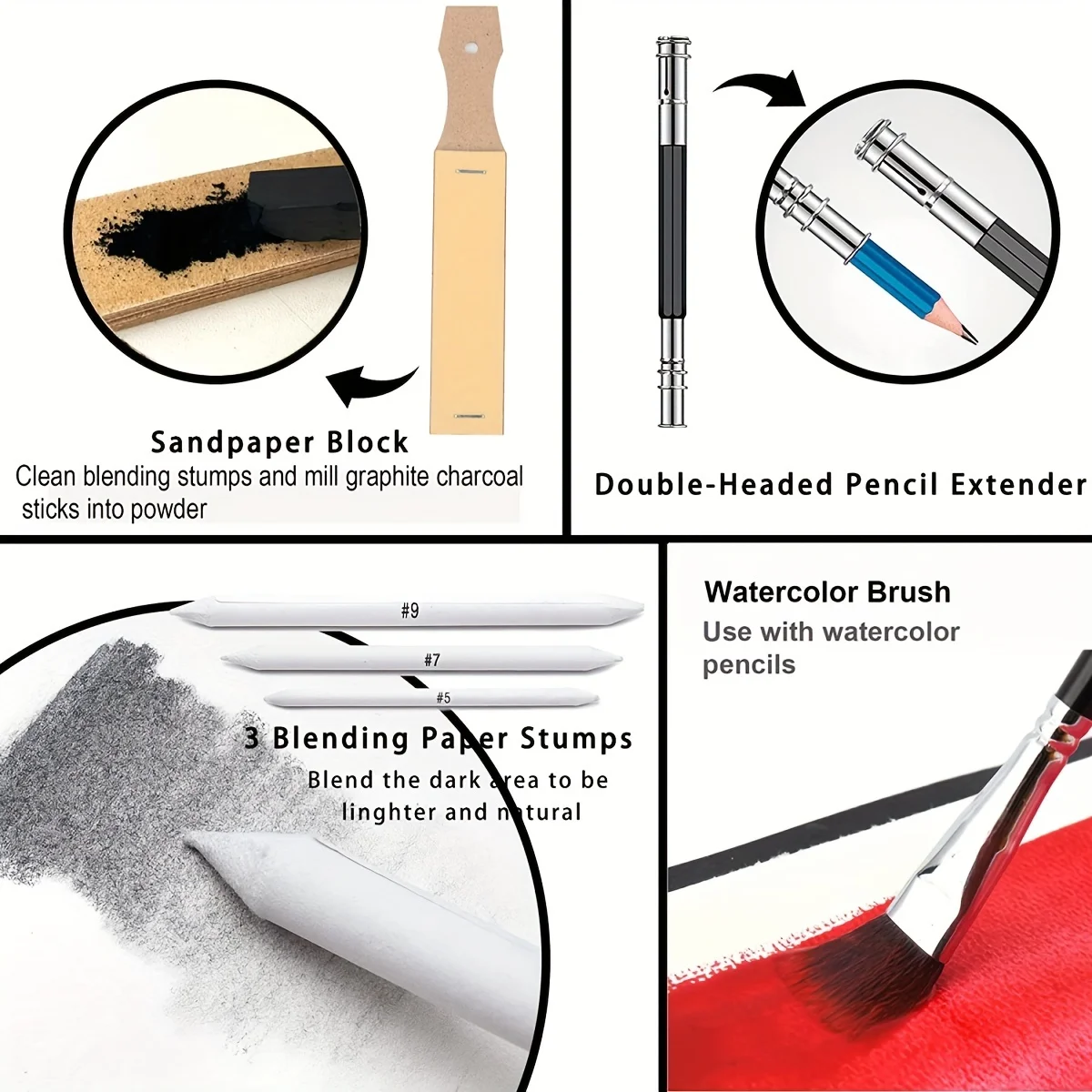 Drawing Set Sketching Kit, 76 Pack Drawing Pencils, Drawing Supplies Include Watercolor Pad, Watercolor, Metallic, Color