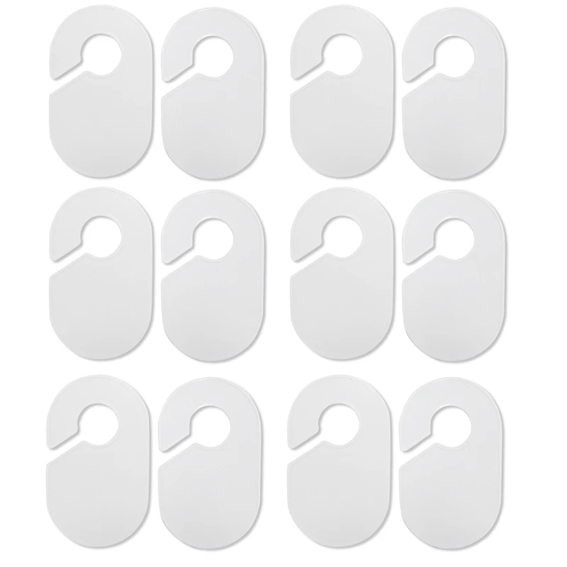 12Pcs DIY Organize Clothing Size Dividers Plastic Clothe Marking Ring Size Dividers Garment Size Tags Rectangle Hangers