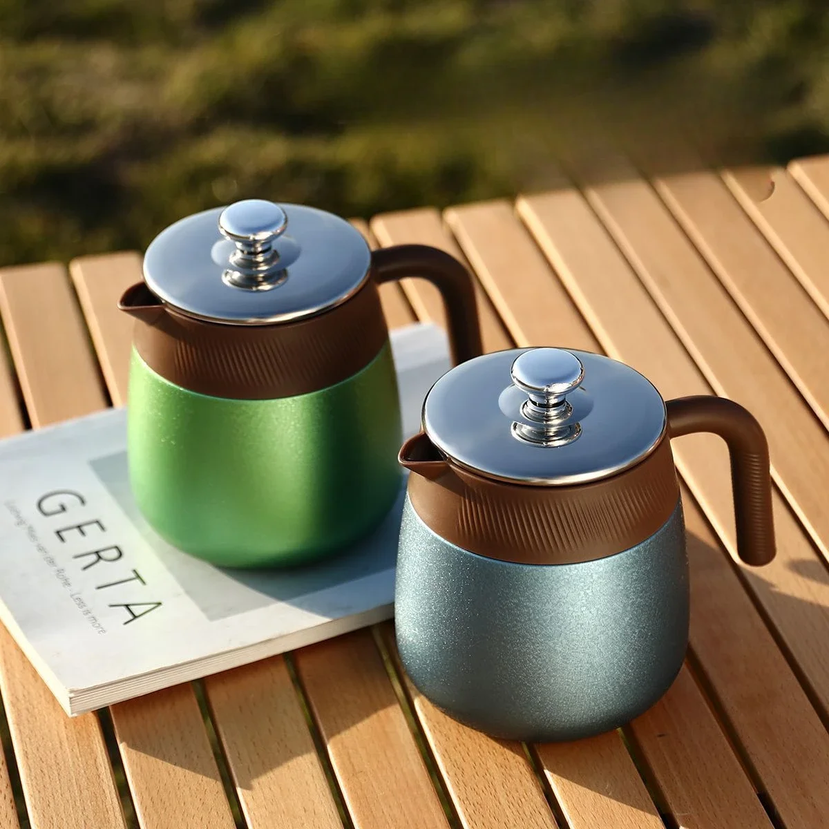 Stainless steel large capacity Chinese tea, high-grade tea separation old white tea stewed pot universal gifts