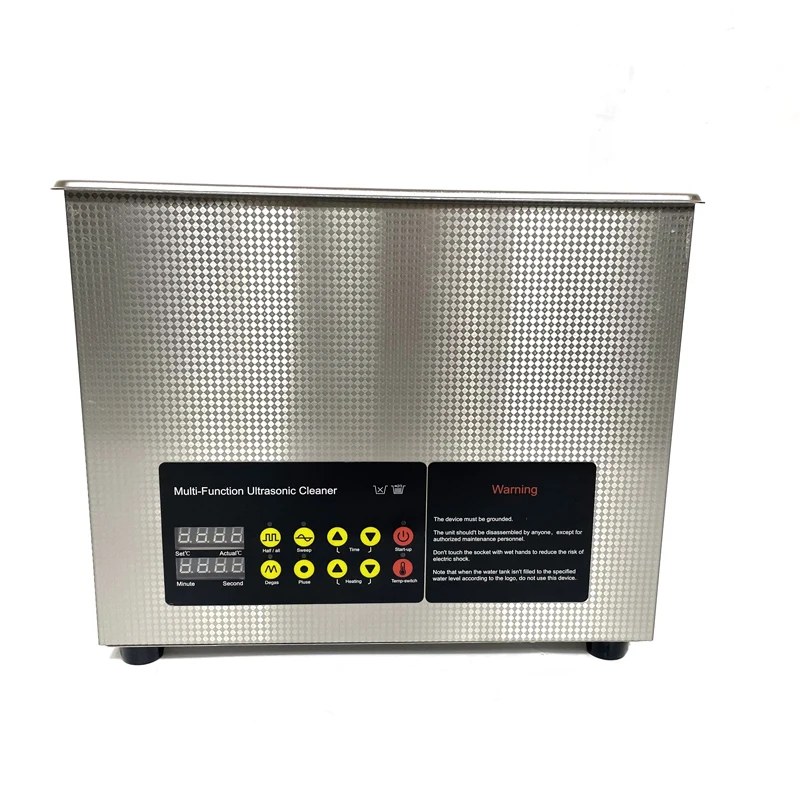 10l Pulse Wave Ultrasonic Cleaning Machine With Timer Heated For Spare Parts Dental Lab Washing Equipment