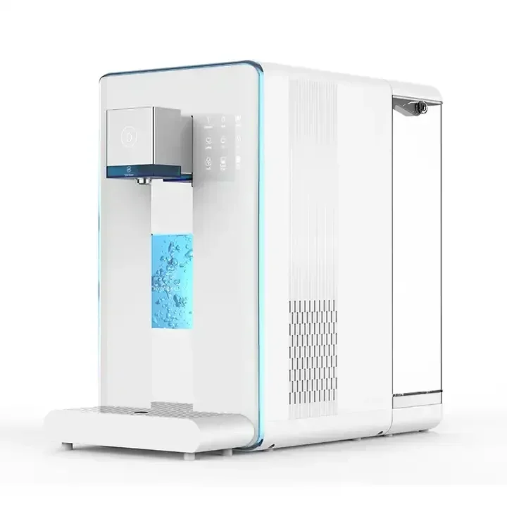 

Countertop portable ro reverse osmosis cold and hot hydrogen water dispenser with spe technology 4-stage purification