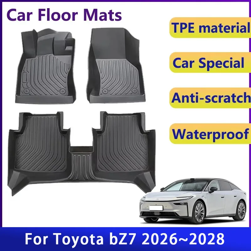 Fully Set Car Floor Mat For Toyota bZ7 EV 2026 2027 2028 Waterproof Foot Left Hand Driver Pad Floor Inner Cover Auto Accessories