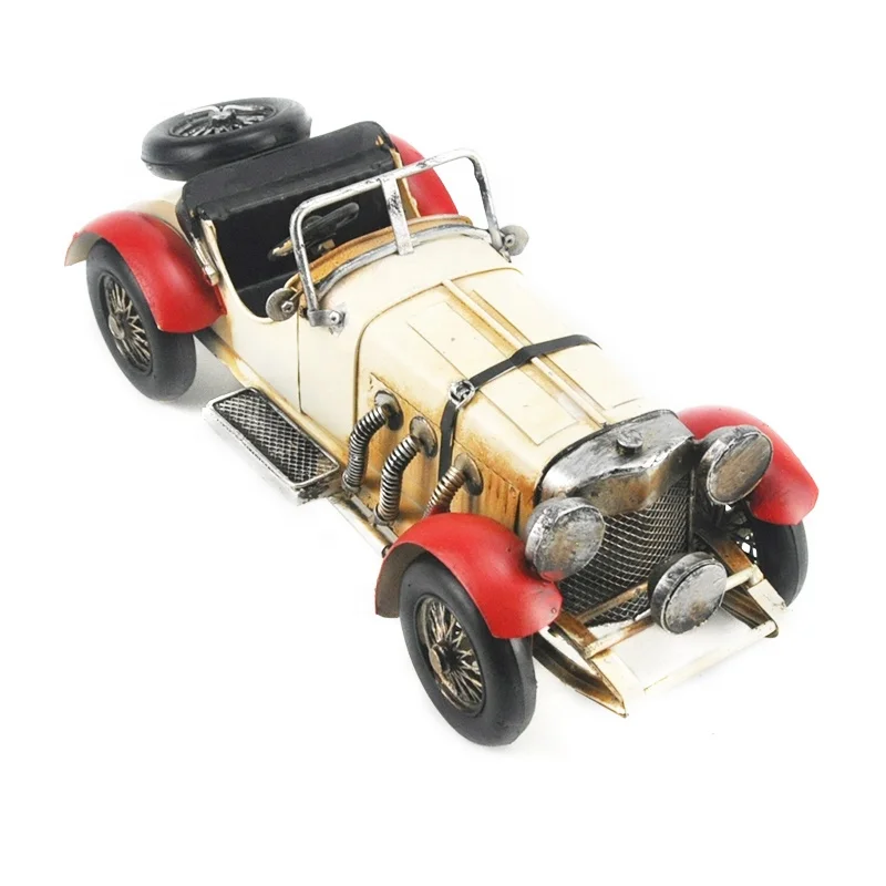 

Silver racing model retro decorative metal decorative craft statue miniature