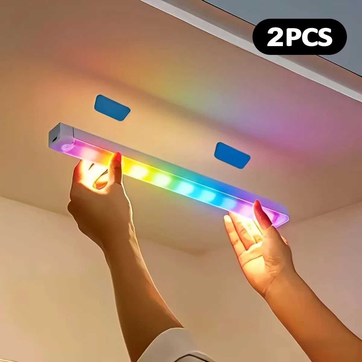 RGB Ambient Sensor Light - Adjustable Rainbow Gradient Running Light Suitable for Various Scenes Such As Living Room Bedroom