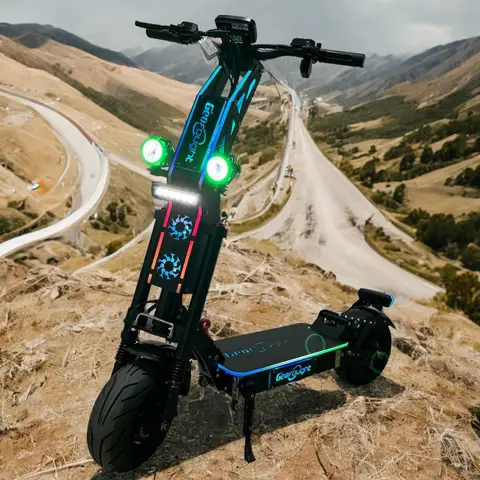 2025 새로운 15000W 10000W 72V/50Ah/60Ah/100Ah 듀얼 모터 14 인치 휠 접이식 전자 스쿠터 장거리 오프로드 스쿠터 전기