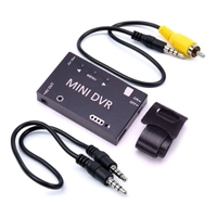 FPV Recorder Mini FPV DVR Module NTSC/PAL Switchable Built-In Battery Video Audio FPV Recorder For RC Models Racing Durable (A)