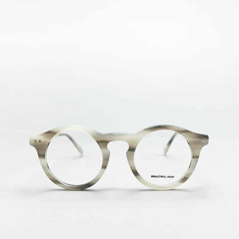 BEAUTIFUL NOW 아세테이트 여성 안경테 근시 안경 편안한 풀 프레임 라운드 광학 안경 처방 렌즈