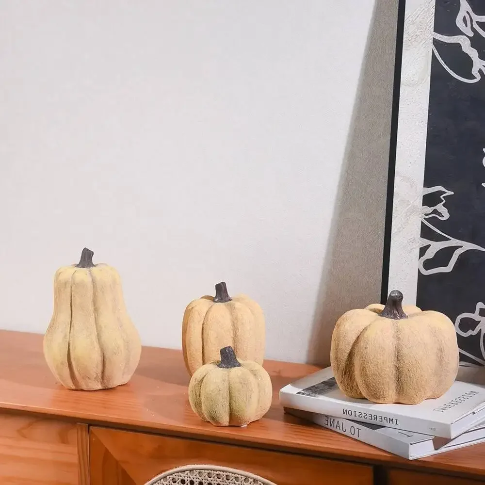 Ceramic Handicrafts Simulated Pumpkin Ornaments Cartoon Pumpkins Halloween Vegetables Decorative Accessories Home Decoration