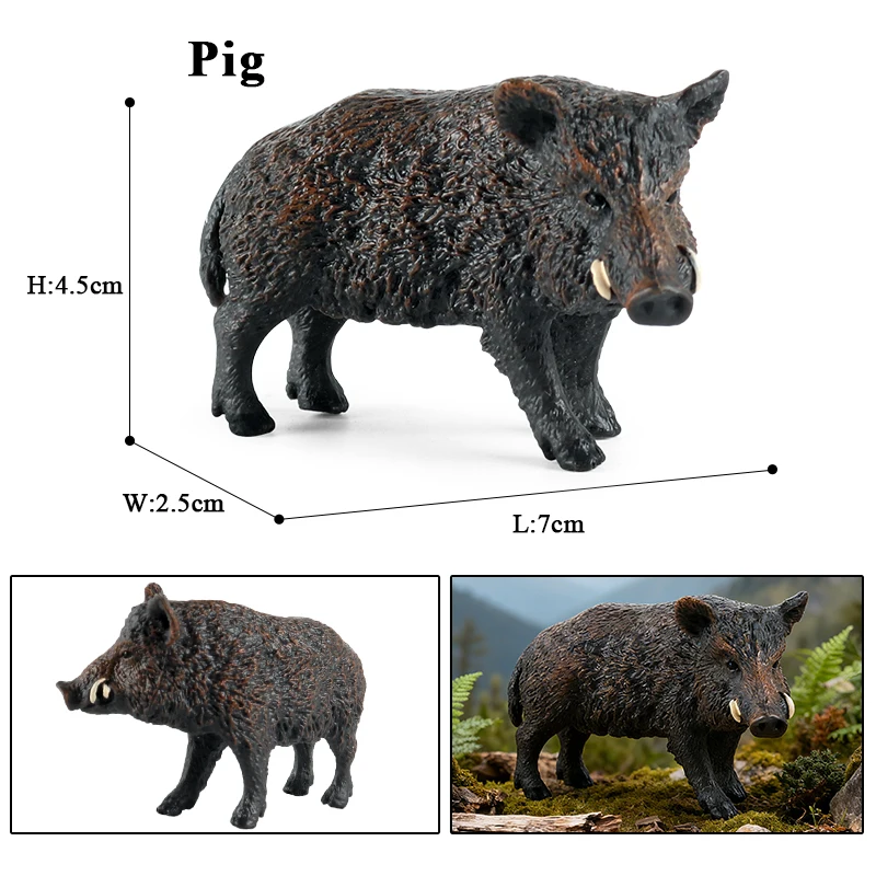 Oenux Geflügel Nutztiere Modell Simulation Schwein Schweine Sau Stachelschwein Wildschwein Actionfiguren Figur Schönes pädagogisches Kinderspielzeug – Detail 9