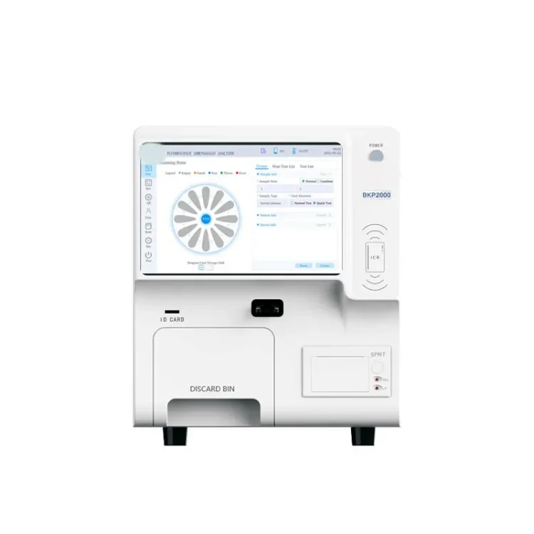 EC Fluorescence Immunoassay Analyzer BKP2000 Mini POCT Immunoassay Analyzer Built-in thermal printer for vitro diagnostic tests