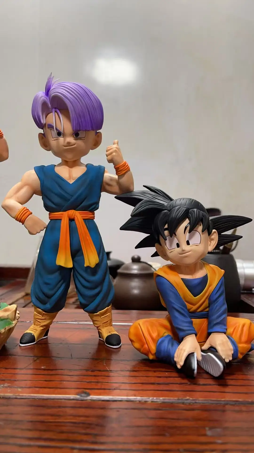 Dragon Ball Anime Figuur Gewelddadige Beer Kleine Zoon Goten Trunks Model Animatie Perifere Tafelblad Decoratie Verrassing Speelgoed Geschenken