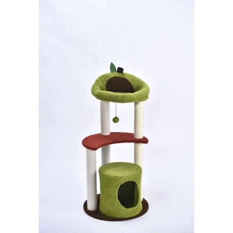 Tall Climbing Cat Tower Sisal Covered Pillars Cat Activity Tree Indoor Cats Entertainment Zone