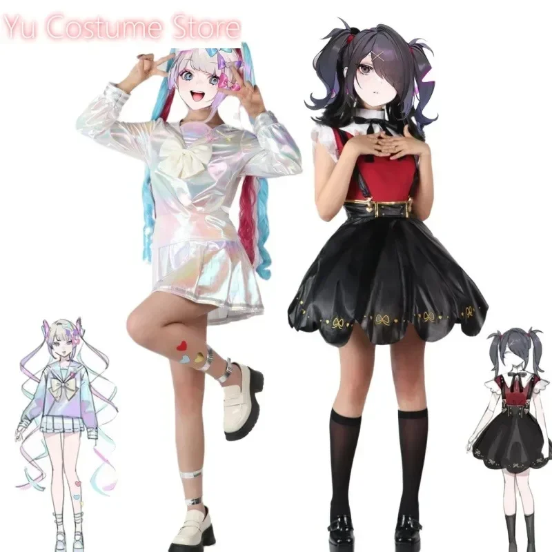 

Needy Girl Overdose Cosplay Costume Wig Anime JK Uniform Leather Skirt Set Abyss KAngel Ame Chan Halloween Party Costume 2025