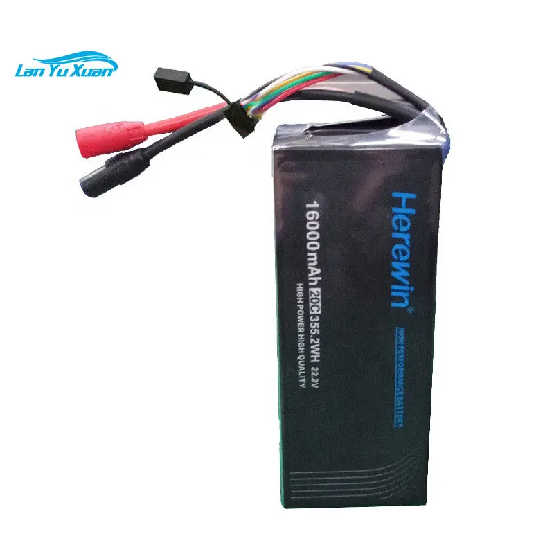 

Herewin lipo 16000mah 22.2V 20C 6s rechargeable lithium battery high discharge rate for drone