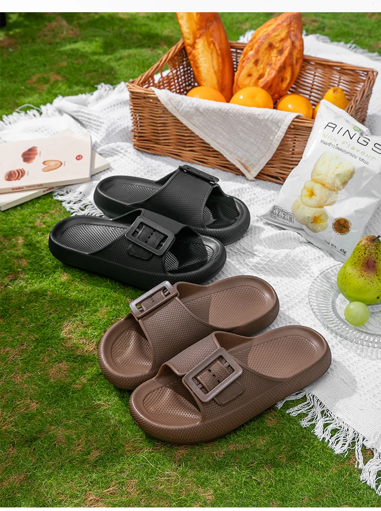 Neue Damen-Flip-Flops mit dicker Sohle – Sommer-Outdoor-Sandalen, leichte EVA-Strandrutschen, rutschfeste Unisex-Schuhe für die Dusche – Detail 12