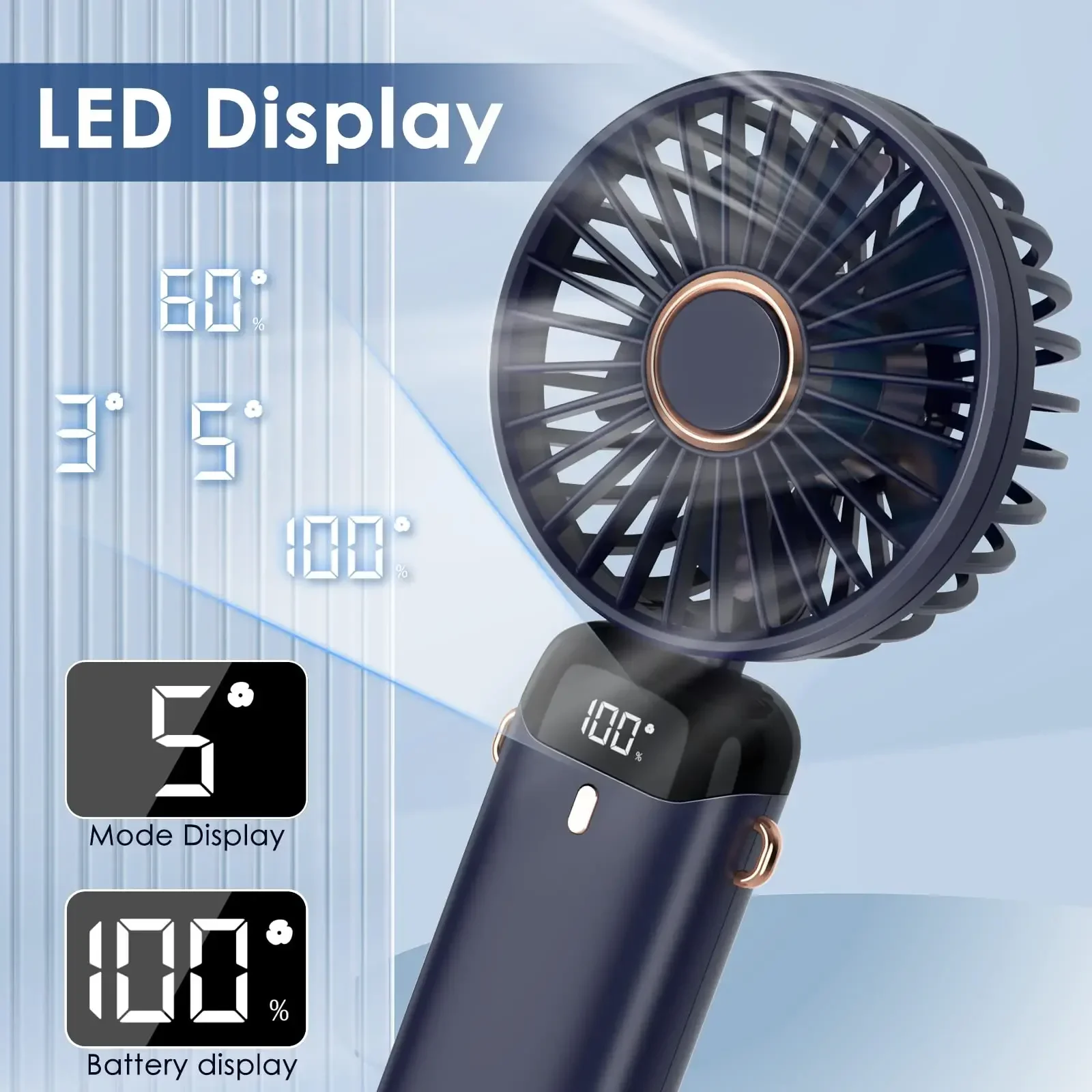 2024 New Handheld Charging Fan Cartoon Cute Small Student Charging Small Fan Portable Mini USB Fan Mini Pocket