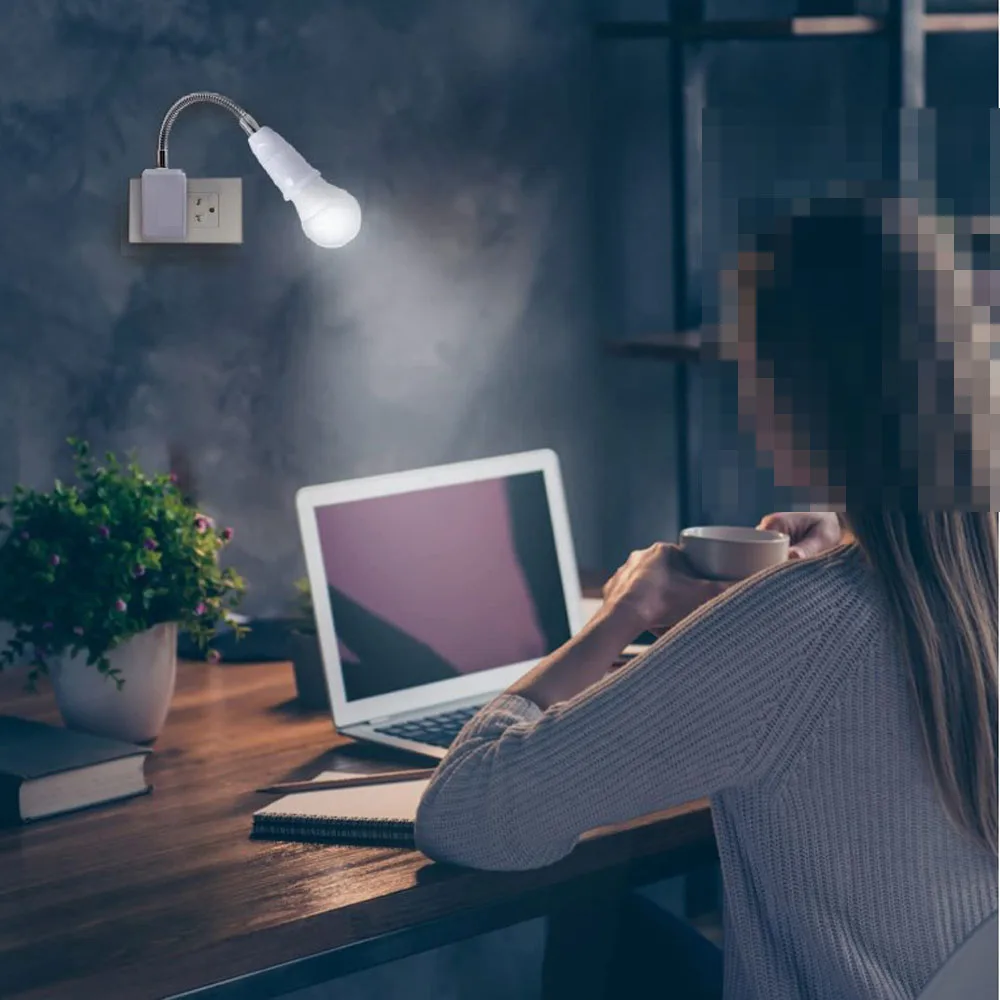 E27 Flexible Extension bulb socket adapter Converter LED Light Lamp Bulb Extend Adapter Wall Screw Socket Lamp Base Holder