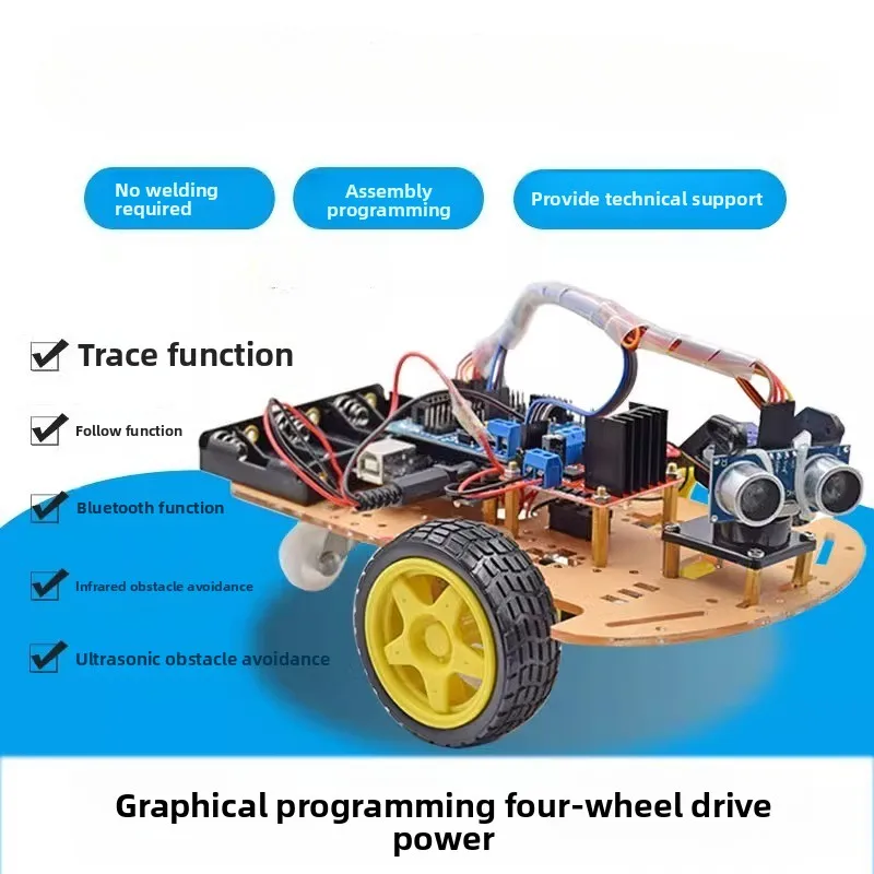 

Suitable for arduino smart car uno r3 development board tracking bluetooth programmable follow kit
