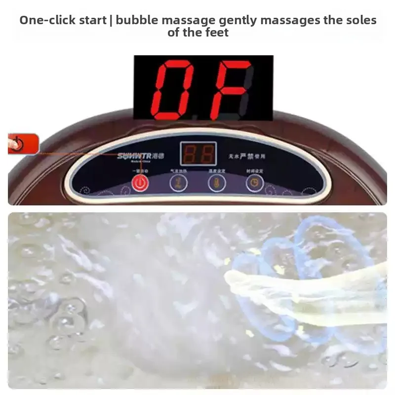 Automatic Heating Foot Bath Tub Massager Portable Foot Soaking Basin For Middle Aged Elderly Home Foot Spa Relaxation Equipment