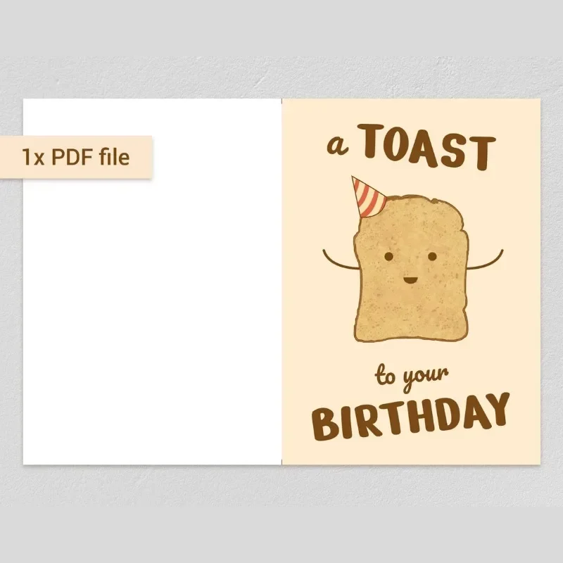 Humorous Funny Toast Birthday Cards Anniversary Celebration To Friends Blessing Sheet Message Greeting Card Set With Envelope