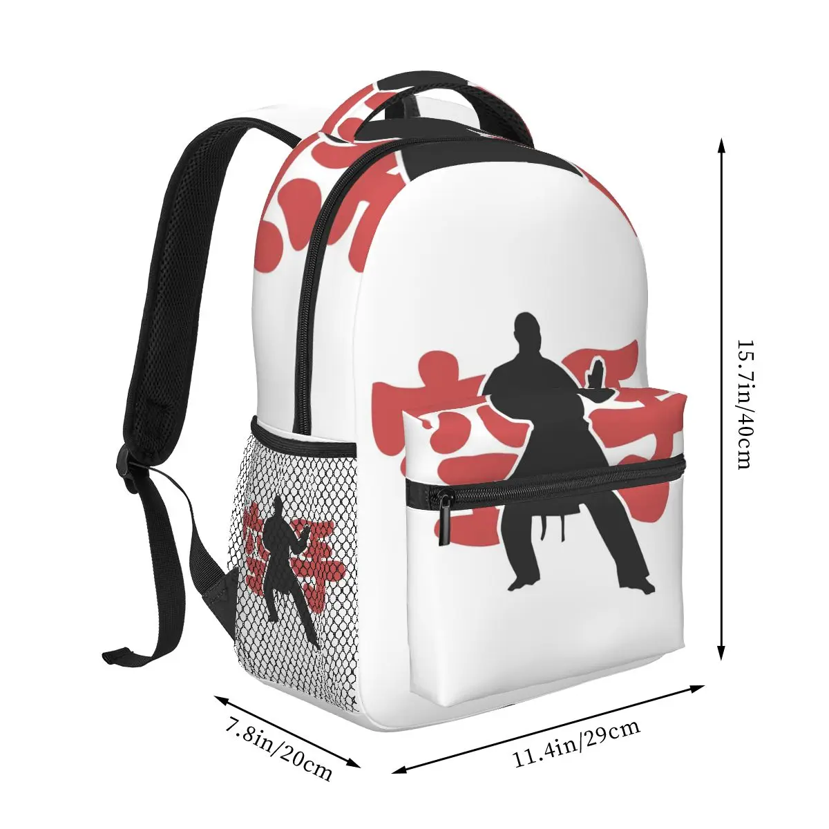 Budo Soul Karate Spirit Martial Arts Student Backpack School Bag Hiking Daypack for Boys Girls Fashion Bookbag Shoulder Bags