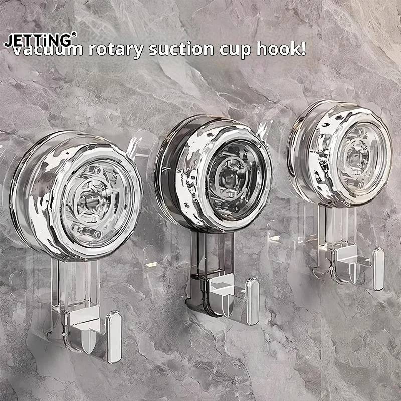 Powerful Suction Cup Hooks Traceless Heavy Duty Robe Towel Hook Keys Clothes Bag Hanger Hook Bathroom Kitchen Organizer Hook