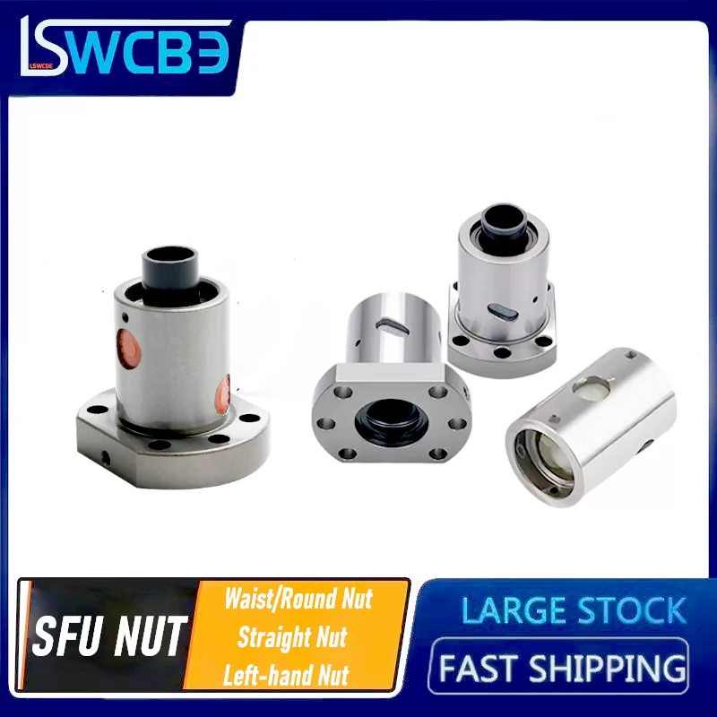 High Precision  Ball Screw Nut Bearing SFU1204/1604/1605/1610/2004-2505 Waist Nut Levorotation Nut Straight Nut Round Hole Nut