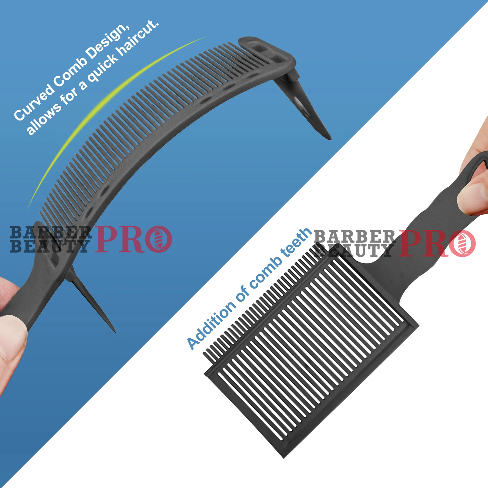 Professional Barber Fading Comb Clipper Blending Flat Top Hair Cutting Combs Heat Resistant For Salon Hairdressing Styling Tool