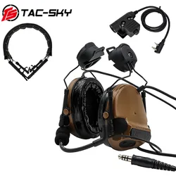 TAC-SKY Tactical COMTA III Helmet ARC Track Bracket Walkie-Talkie Tactical Headset For Airsoft Hunting Sports