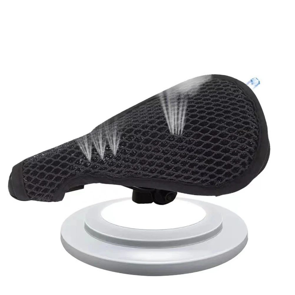

Bike Saddle Cover Polyester Breathable Mesh Soft Cushion Elastic Fit 3D Honeycomb Seat Protector Comfortable Bike Seat Pad