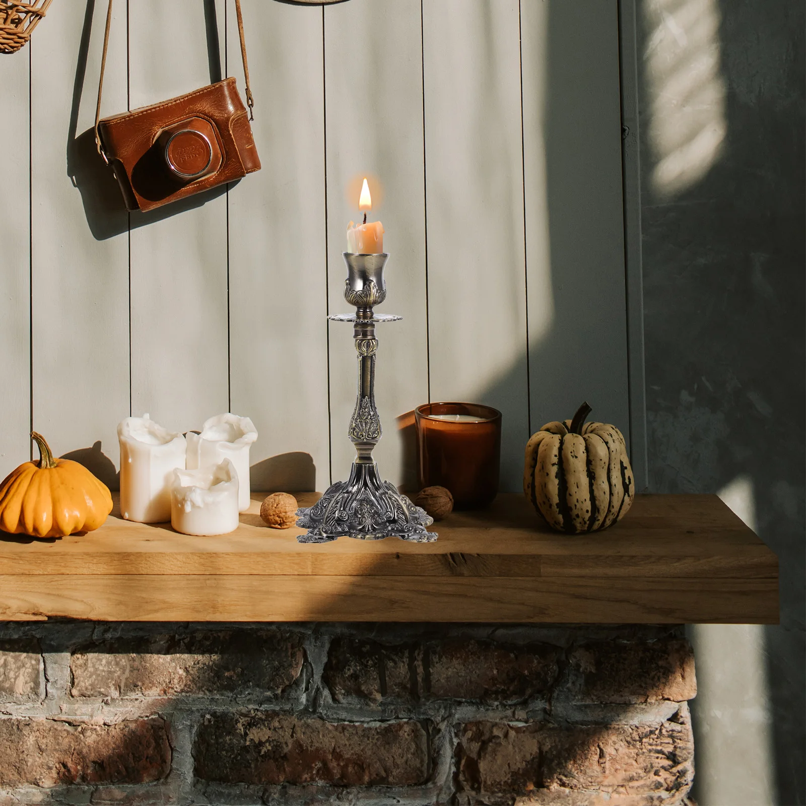 

1pcs Vintage Metal Holder Single Head Tabletop Taper Stand For Wedding Party Home Decor Desktop Centerpiece