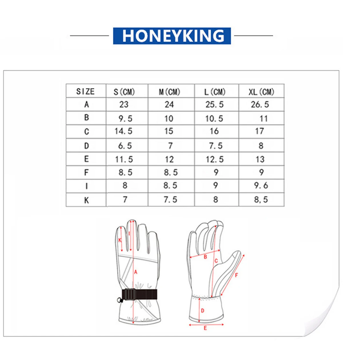 HONEYKING Kids Winter Ski Gloves Waterproof Warm Padded Mitten For Girls Boys Outdoor Skiing Cycling Windproof Snowboard Gloves