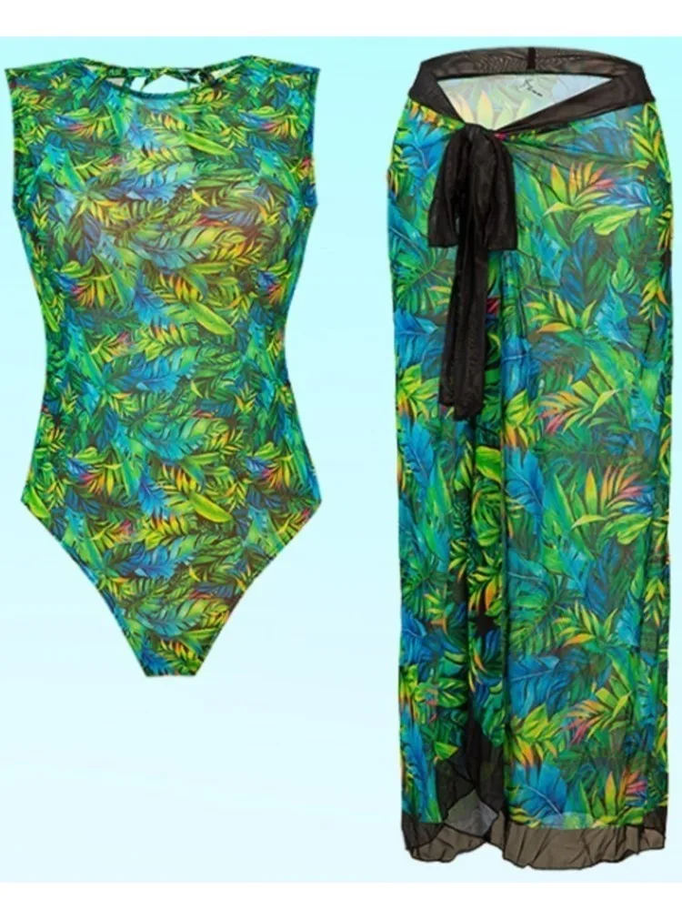 

Mesh High Waist Sexy Swimsuit Women Summer Bathing Suit Bikini Set Sleeveless Swimwear Beach Swimming Suit For Female Купальник