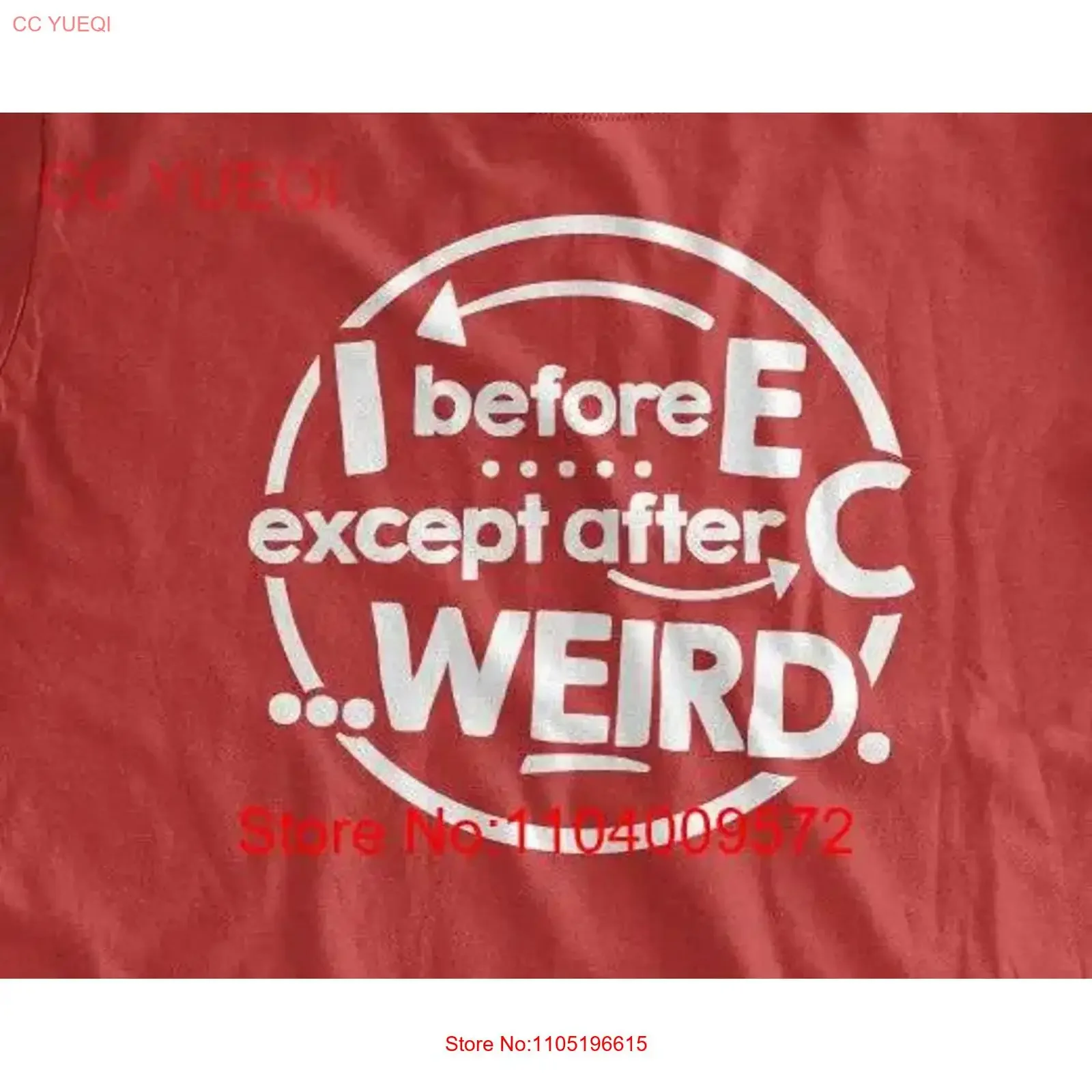 No lo contrario, excepto después de c, camiseta extraño, regalos divertidos de gramos para geeks, escuela, familia, hombres, mujeres, jóvenes, niños, vintage