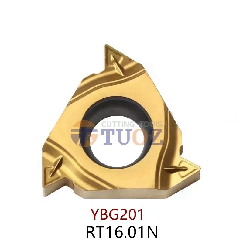 

100% Original RT16.01N-8NPT YBG201 RT16.01N 8NPT 11.5NPT 14NPT 18NPT 27NPT Threading Carbide Inserts Turning Tools Lathe Cut