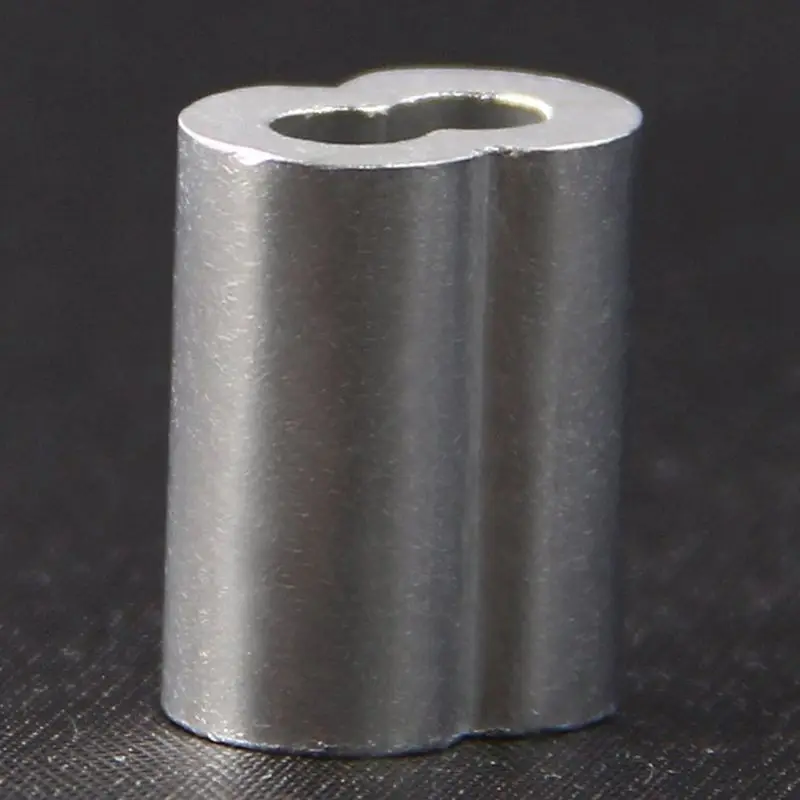 100Pcs Aluminum Crimping Loop Sleeve For 3Mm Diameter Wire Rope And Cable