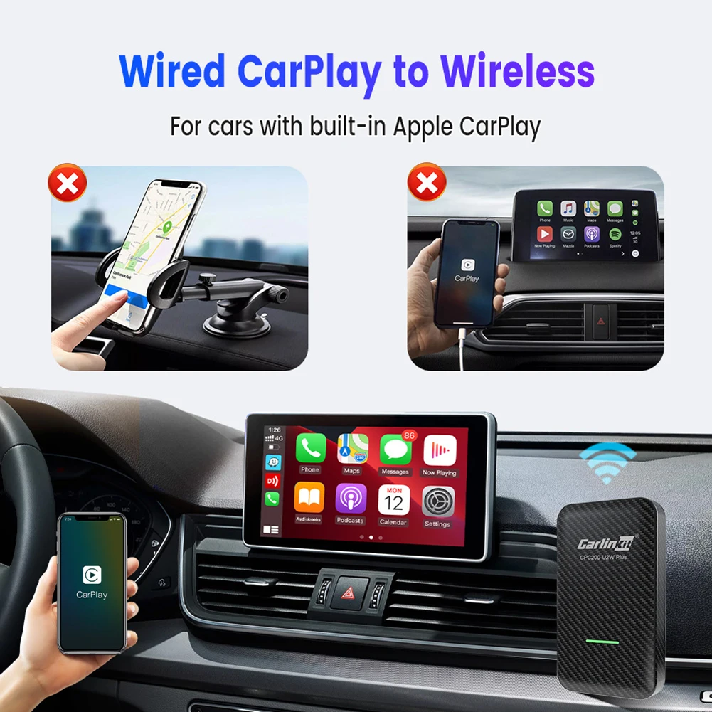 Carlinkit CPC200-U2W Plus Original Car Wireless Carplay Box Oline Upgrade Carplay Boxes Applicable To Car Navigation for Iphone