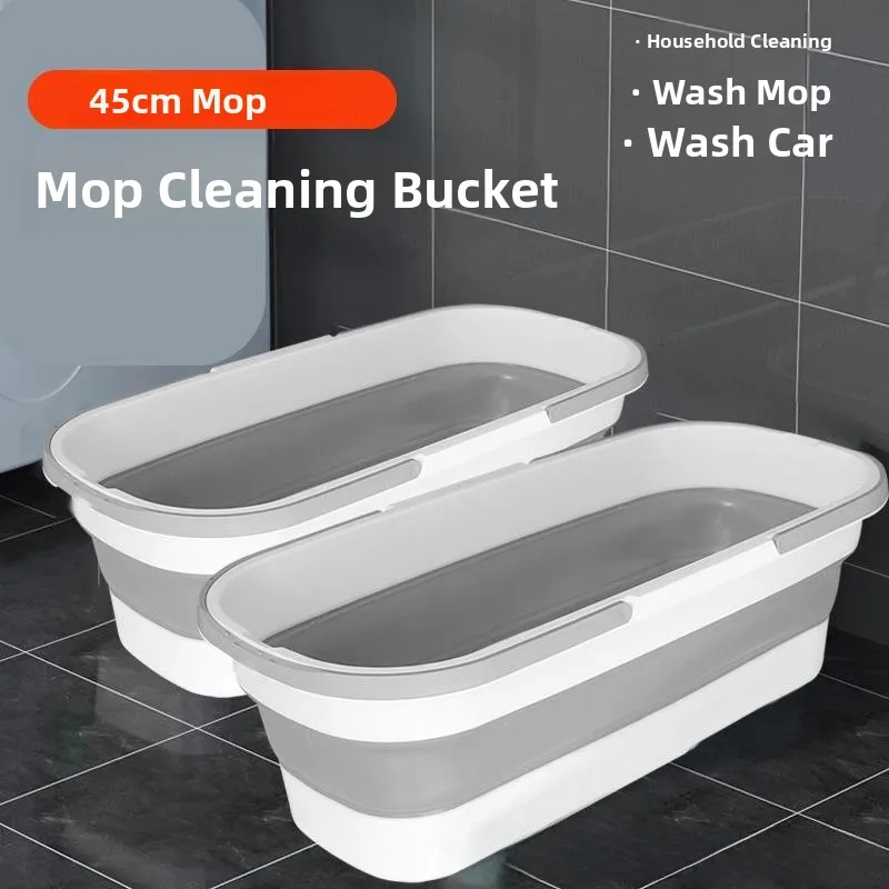 

Портативное складное ведро для швабры и мытья автомобиля, уличное ручное силиконовое ведро для воды, не требующее ручной стирки, прямоугольный дизайн
