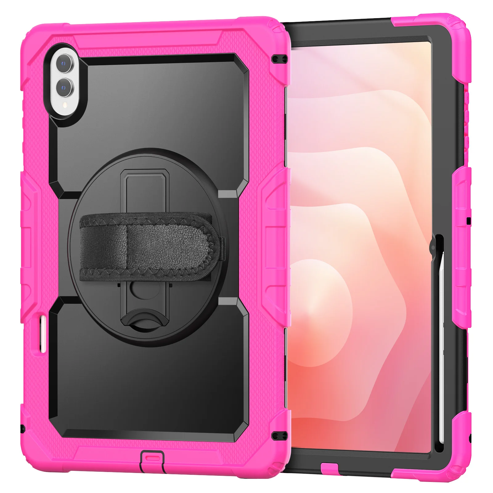 

Armor Stand Case For Samsung Tab S10 FE Plus 13.1" SM-X620 S9 S8 S11 Ultra 14.6" X930 X920 X910 X900 With Screen Protector Cover