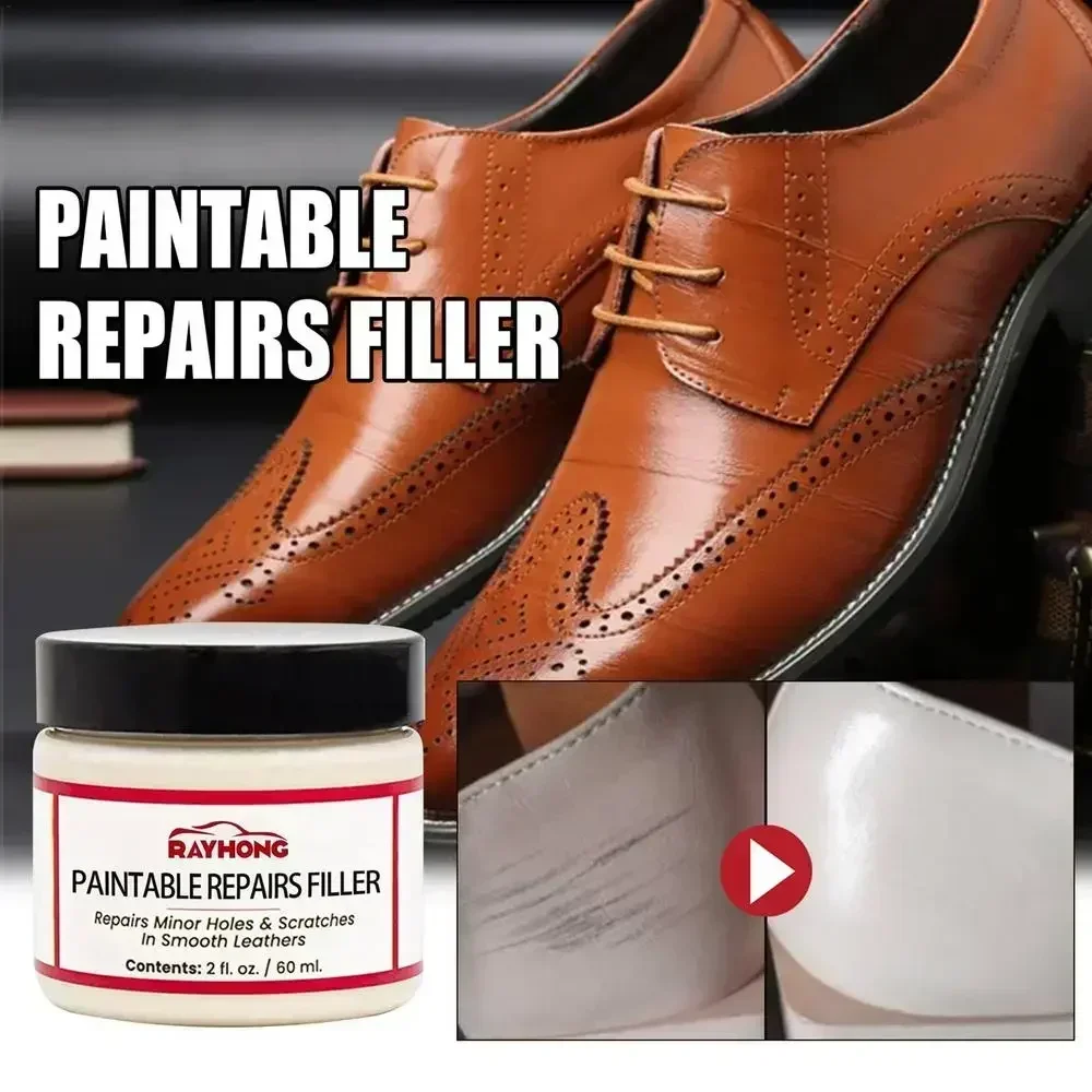 

60ml Natural Leather Filler Repair Compound Auto Leather Restoring Paste Paintable Restoration Cream For Tears Crack Burns Holes