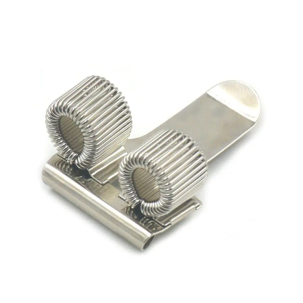 1PC Office Supplies Convenient Portable Notebook Metal Pen Clips Elastic Loop Spring Pen Holder