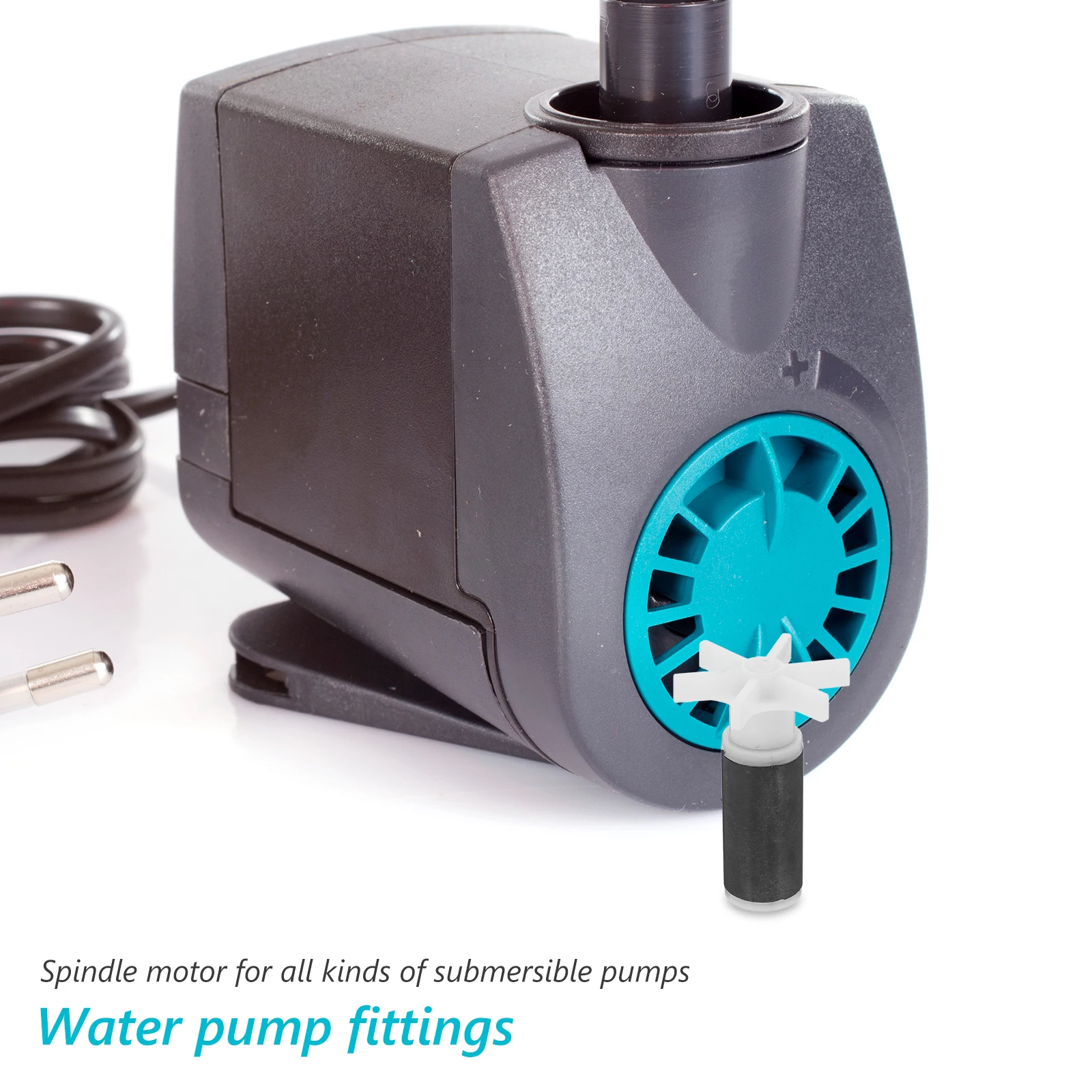 

2pcs Water Pump Accessories Submersible Ceramic Core Rotor Replacement Impeller Stainless Steel Pump Parts Fish Tank Pool