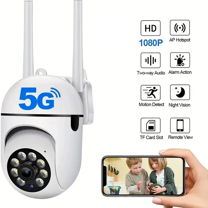 5G WiFi Surveillance Cameras IP Camera HD 2MP IR Full Color Night Vision Security Protection Motion CCTV Outdoor Cameras