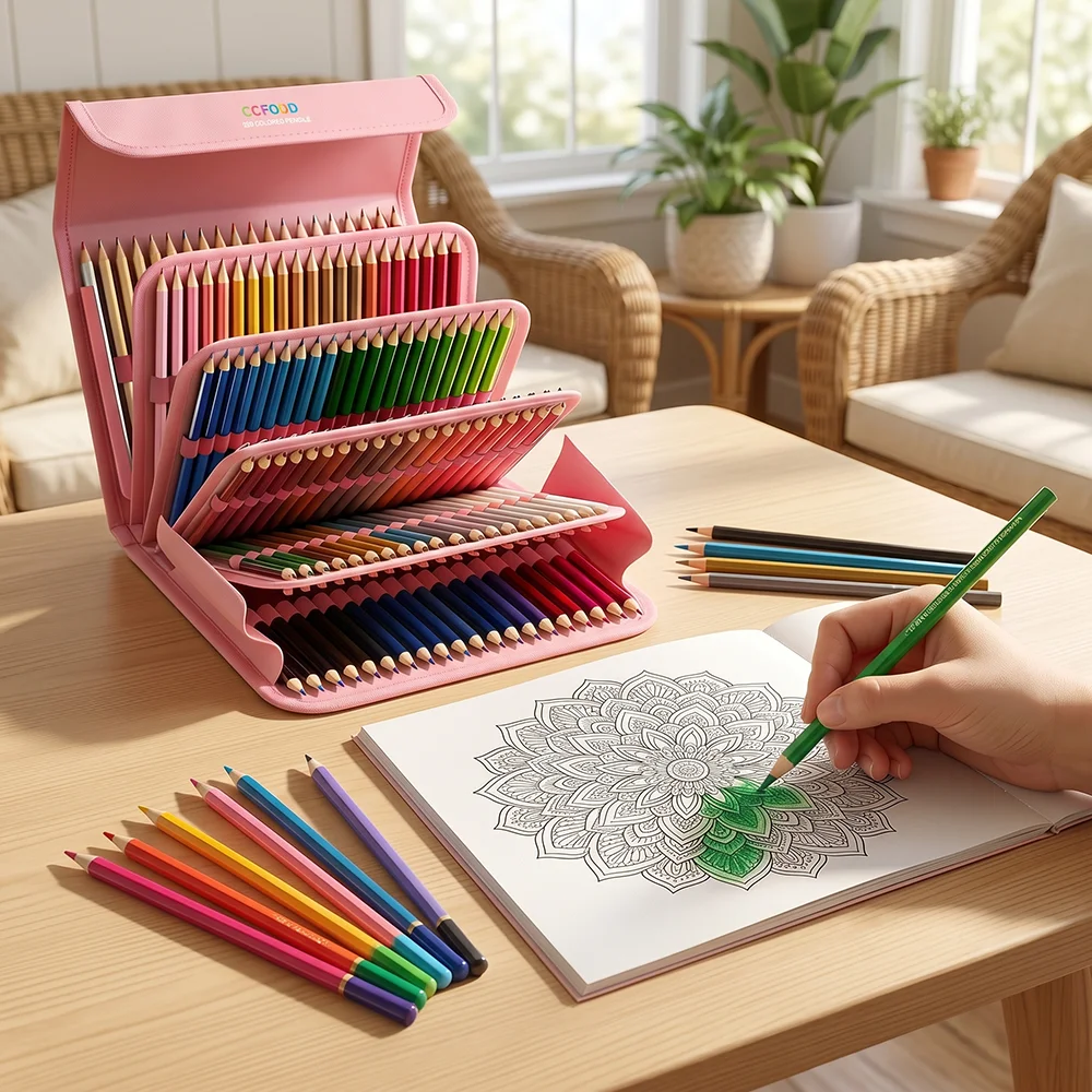 

260-Piece Colored Pencil Art Set in Durable Storage Bag, Complete Drawing Supplies Kit for Adult, Perfect for Home Learning, and Creative DIY Crafts
