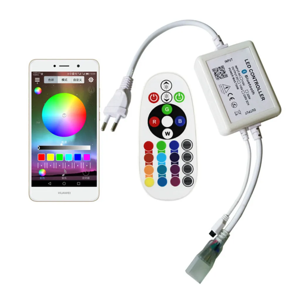 Kontroler Bluetooth 220V RGB sterowanie taśmą LED do telefonu zdalna kontrola aplikacji Bluetooth do sterowania taśmą LED RGB 5050