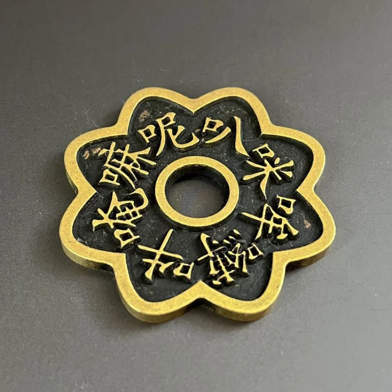 النحاس النقي منحوتة زهر البرقوق زهرة Om ماني بادمي هوم ستة كلمات تعويذة مينغ تشن باو صورة ديكور المنزل المال معلقة Orna #3