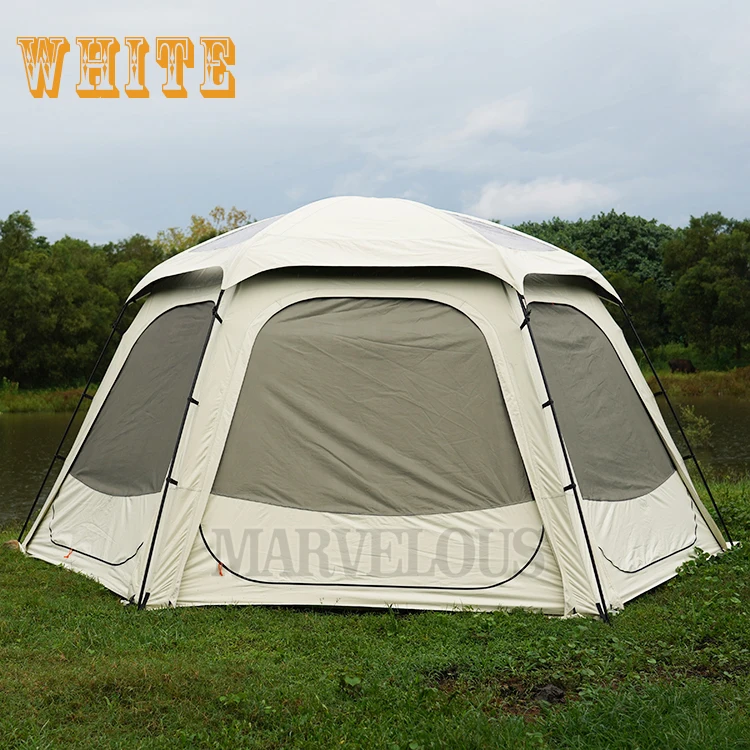 

8 20+ Person Oxford Waterproof Double Layer Multi Connectable Family Camping Dome Tent Outdoor Party Car Rear Tailgate Boot