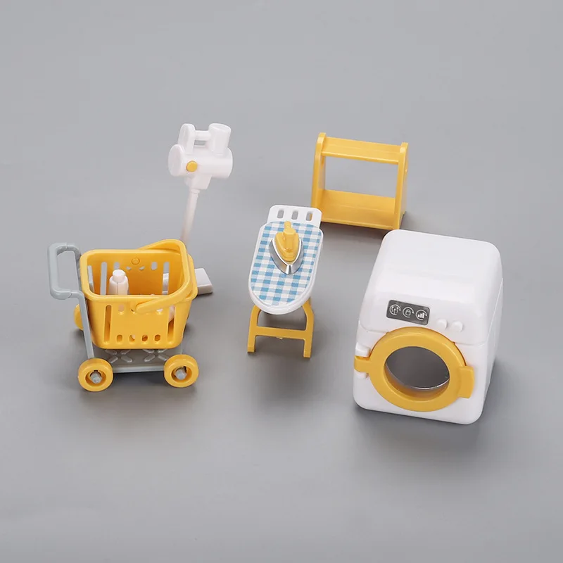 Miniature Furniture Forest Family Washing Machine Accessories Dollhouse Simulated Toy Children\'s DIY Mini Laundry Gift For Kids